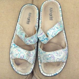 Alegria slip on sandals good condition